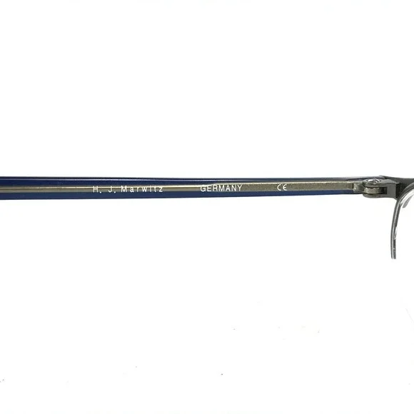 Conquistador TNP 1 01 Eyeglasses Frames Gray Blue Round Oval Half Rim 48-19-140 - Picture 11 of 12